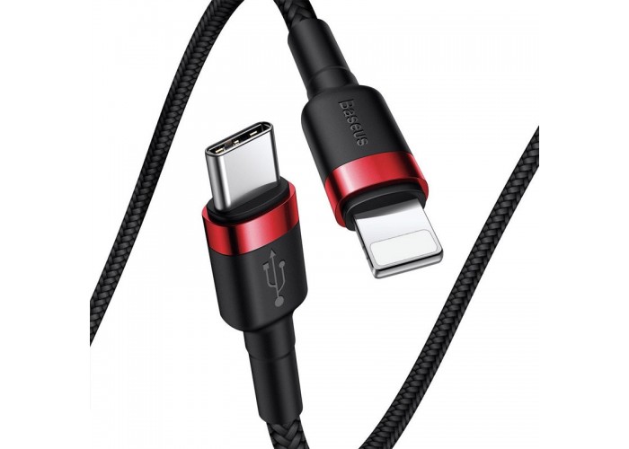 Дата кабель Baseus Cafule Type-C to Lightning PD 18W (1m) (CATLKLF)