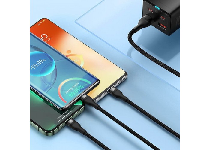 Дата кабель Baseus Flash Series 2 USB to MicroUSB-Lightning-Type-C 100W (1.2m) (CASS03000)