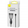 Дата кабель Baseus Flash Series 2 USB to MicroUSB-Lightning-Type-C 100W (1.2m) (CASS03000)