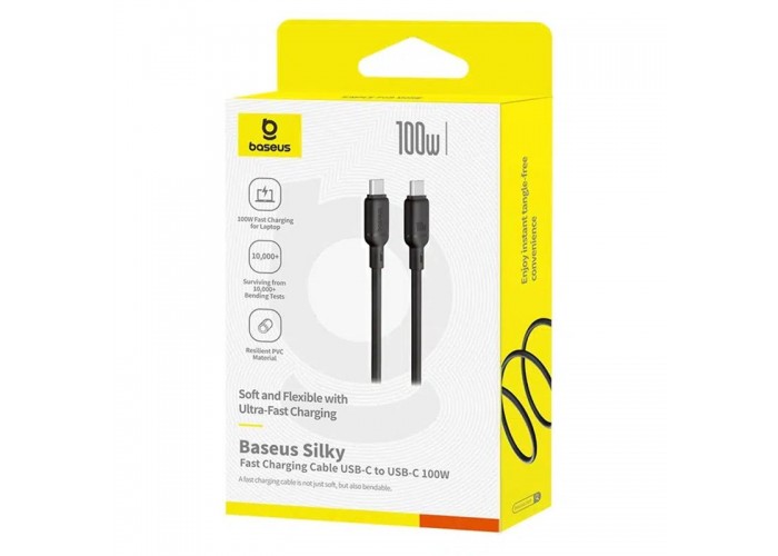 Дата кабель Baseus Silky Series OS Fast Charging Type-C to Type-C 100W (1m) (P10377704)