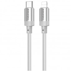 Дата кабель Borofone BX108 Start silicone Type-C to Lightning 27W (1m)  Gray - 00000079284_1