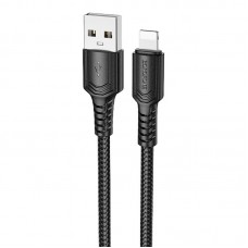 Дата кабель Borofone BX116 Certain USB to Lightning 2.4A (1m)  Black - 00000081957_1