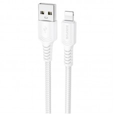 Дата кабель Borofone BX116 Certain USB to Lightning 2.4A (1m)  White - 00000081957_3