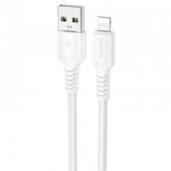 Дата кабель Borofone BX116 Certain USB to Lightning 2.4A (1m)  White - 00000081957_3