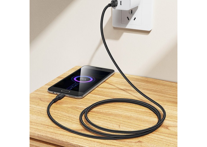Дата кабель Borofone BX116 Certain USB to Type-C 3A (1m)