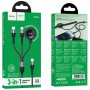 Дата кабель Hoco CW64 3in1 Type-C to iWatch/Lightning/Type-C 15W (1.2m)