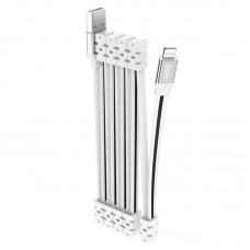 Дата кабель Hoco U103 Magnetic Absorption USB to Lightning (1m)  White - 00000067282_1