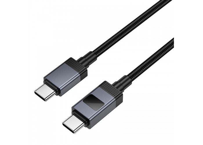 Дата кабель Hoco X118 Generous with display Type-C to Type-C 60W (1m)