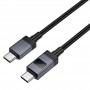 Дата кабель Hoco X118 Generous with display Type-C to Type-C 60W (1m)