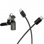Дата кабель Hoco X126 Experto Type-C to Type-C 60W + Phone Holder & Lanyard (0.35m)