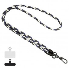 Плетенный шнурок (5мм) 120см  Black / Blue / White - 00000077797_10