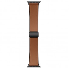 Ремінець Hoco WA34 Basic magnetic buckle silicone leather strap для Apple watch 38/40/41/42mm  Brown - 00000080246_2