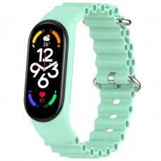 Ремінець Ocean Band для Xiaomi Mi Band 3/4/5/6/7  Бірюзовий / Blue Sea - 00000064769_6
