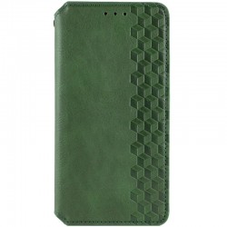 Шкіряний чохол-книжка GETMAN Cubic (PU) для Motorola Moto G17  Зелений - 00000086038_1