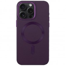 Шкіряний чохол Bonbon Leather Metal Style with MagSafe для Apple iPhone 12 Pro Max (6.7")  Фіолетовий / Dark Purple - 00000065456_9