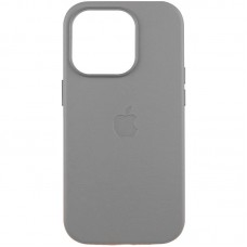 Шкіряний чохол Leather Case (AAA) with MagSafe and Animation для Apple iPhone 16 Pro Max (6.9")  Light Gray - 00000075712_5