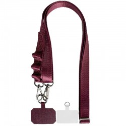Шнурок із двома кріпленнями (2 см) 140 см  Maroon - 00000077804_7