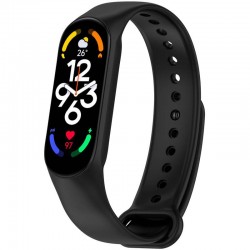 Силіконовий ремінець для Xiaomi Mi Band 7/6/5  Чорний / Black - 00000077052_23