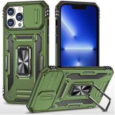 Ударостійкий чохол Camshield Army Ring для Apple iPhone 12 Pro / 12 (6.1")  Оливковий / Army Green - 00000068270_4