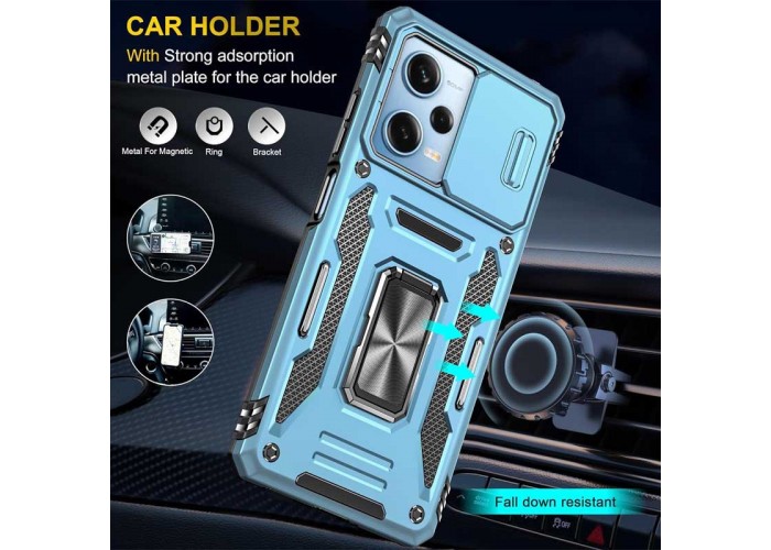 Ударостійкий чохол Camshield Army Ring для Xiaomi Redmi 12 / Poco M6 Pro 5G