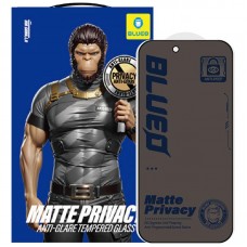 Захисне 2.5D скло Blueo Full Cover Anti-Peep Matte для Apple iPhone 17 / 17 Pro (6.3")  Чорний - 00000080608_1