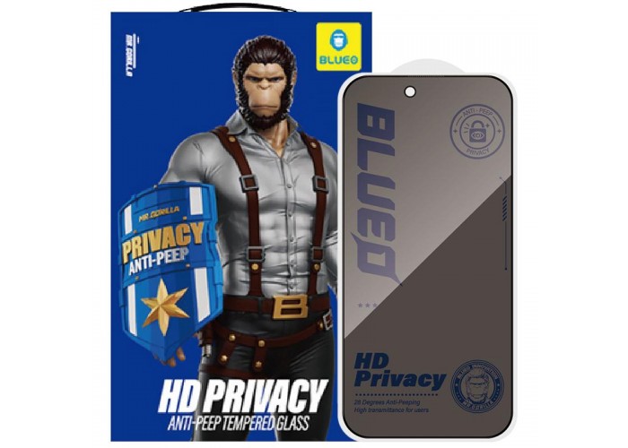 Захисне 2.5D скло Blueo Full Cover Anti-Peep для Apple iPhone 17 Pro Max (6.9