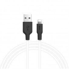 Дата кабель Hoco X21 Plus Silicone Lightning Cable (1m)  black_white (00000035238_1)