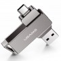 Флеш накопитель USAMS US-ZB201 Type-C+ USB3.0 Rotatable High Speed Flash Drive 128 Gb