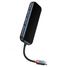 Переходник Baseus Hub AcmeJoy 4-Port Type-C (USB3.0*3+Type-C PD&Data*1) (WKJZ)  Dark Gray - 00000063727_1