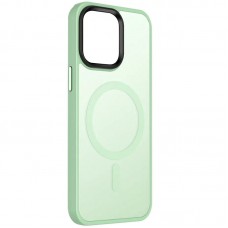 TPU+PC чехол Metal Buttons with MagSafe Colorful для Apple iPhone 13 (6.1")  Мятный - 00000064996_3