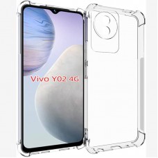 TPU чехол GETMAN Ease logo усиленные углы Full Cameta для Vivo Y02  Бесцветный (прозрачный) - 00000071849_1