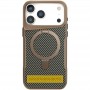 TPU+PC чохол Metal Buttons with MagSafe Carbon Ring для Apple iPhone 17 (6.3