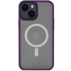 TPU+PC чохол Metal Buttons with MagSafe для Apple iPhone 14 Plus (6.7")  Темно-фіолетовий - 00000055540_2