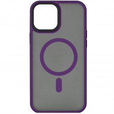 TPU+PC чохол Metal Buttons with MagSafe для Apple iPhone 15 Plus (6.7")  Темно-Фіолетовий - 00000065610_3