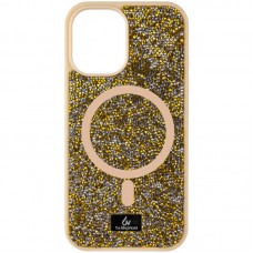 TPU чохол Bling World Rock Diamond with MagSafe для Apple iPhone 12 Pro / 12 (6.1")  Gold - 00000075851_2