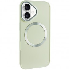 TPU чохол Bonbon Metal Style with MagSafe для Apple iPhone 16 (6.1")  Білий / White - 00000074337_1