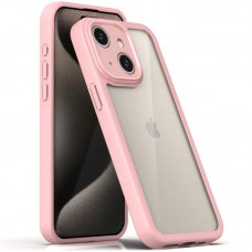 TPU чохол Transparent + Colour 1,5mm для Apple iPhone 15 (6.1")  Pink - 00000070572_3