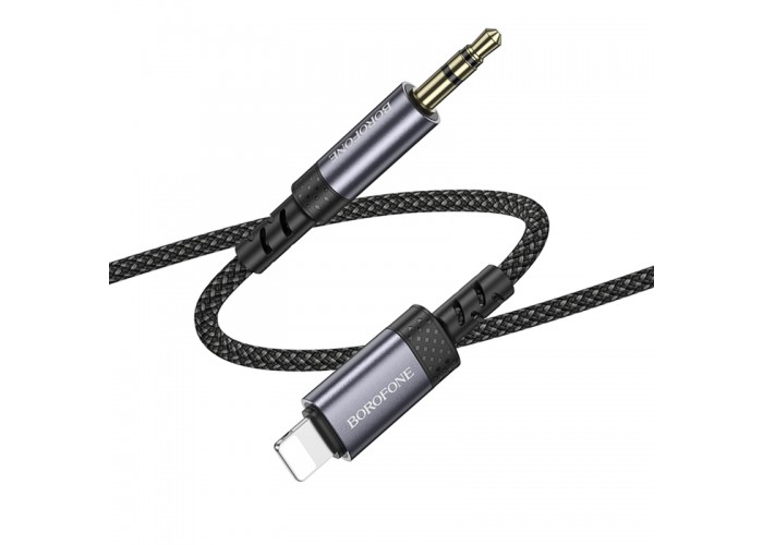Аудіо кабель Aux Borofone BL24 Graceful (Lightning to AUX 3.5mm) (1m)