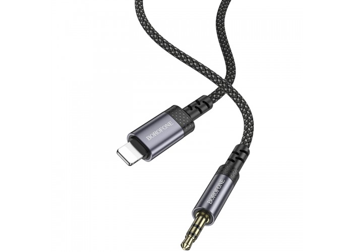 Аудіо кабель Aux Borofone BL24 Graceful (Lightning to AUX 3.5mm) (1m)