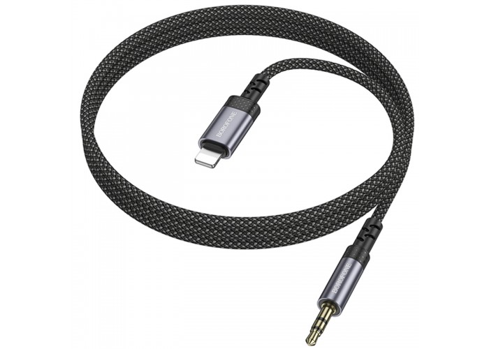Аудіо кабель Aux Borofone BL24 Graceful (Lightning to AUX 3.5mm) (1m)