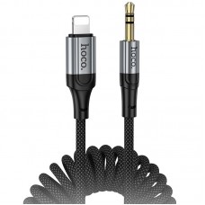 Аудіо кабель Aux Hoco UPA33A Nuevo (Lightning to AUX 3.5mm) (1.5m)  Black - 00000081846_1