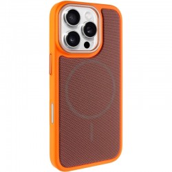 Чохол TPU TechWoven Hybrid with MagSafe для Apple iPhone 16 Pro Max (6.9")  Orange / Brown - 00000084834_5