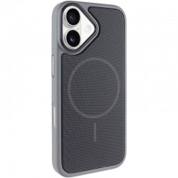 Чохол TPU TechWoven Hybrid with MagSafe для Apple iPhone 17 (6.3")  Grey / Black - 00000084835_4
