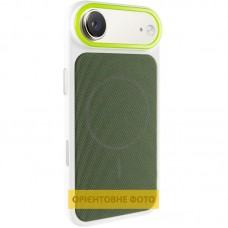 Чохол TPU TechWoven Hybrid with MagSafe для Apple iPhone 17 Air (6.5")  White / Green - 00000084836_7