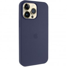 Чохол Silicone Case (AA) Logo with MagSafe для Apple iPhone 13 Pro (6.1")  Темно-синій / Midnight blue - 00000080636_13