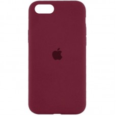 Чохол Silicone Case Full Protective (AA) для Apple iPhone SE (2020)  Бордовий / Plum - 00000036209_78