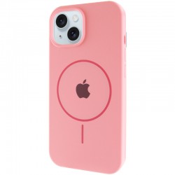 Чохол Silicone Case Full Protective (AA) with MagSafe для Apple iPhone 14 (6.1")  Рожевий / Light pink - 00000076463_18