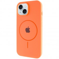 Чохол Silicone Case Full Protective (AA) with MagSafe для Apple iPhone 15 (6.1")  Помаранчевий / Papaya - 00000076434_16