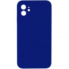 Чохол Silicone Case Square Full Camera Protective (AA) NOLOGO для Apple iPhone 11 (6.1")  Синій / Deep navy - 00000072154_22