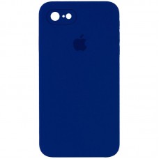 Чохол Silicone Case Square Full Camera Protective (AA) для Apple iPhone 7/8/SE (2020) (4.7")  Синій / Deep navy - 00000040229_45